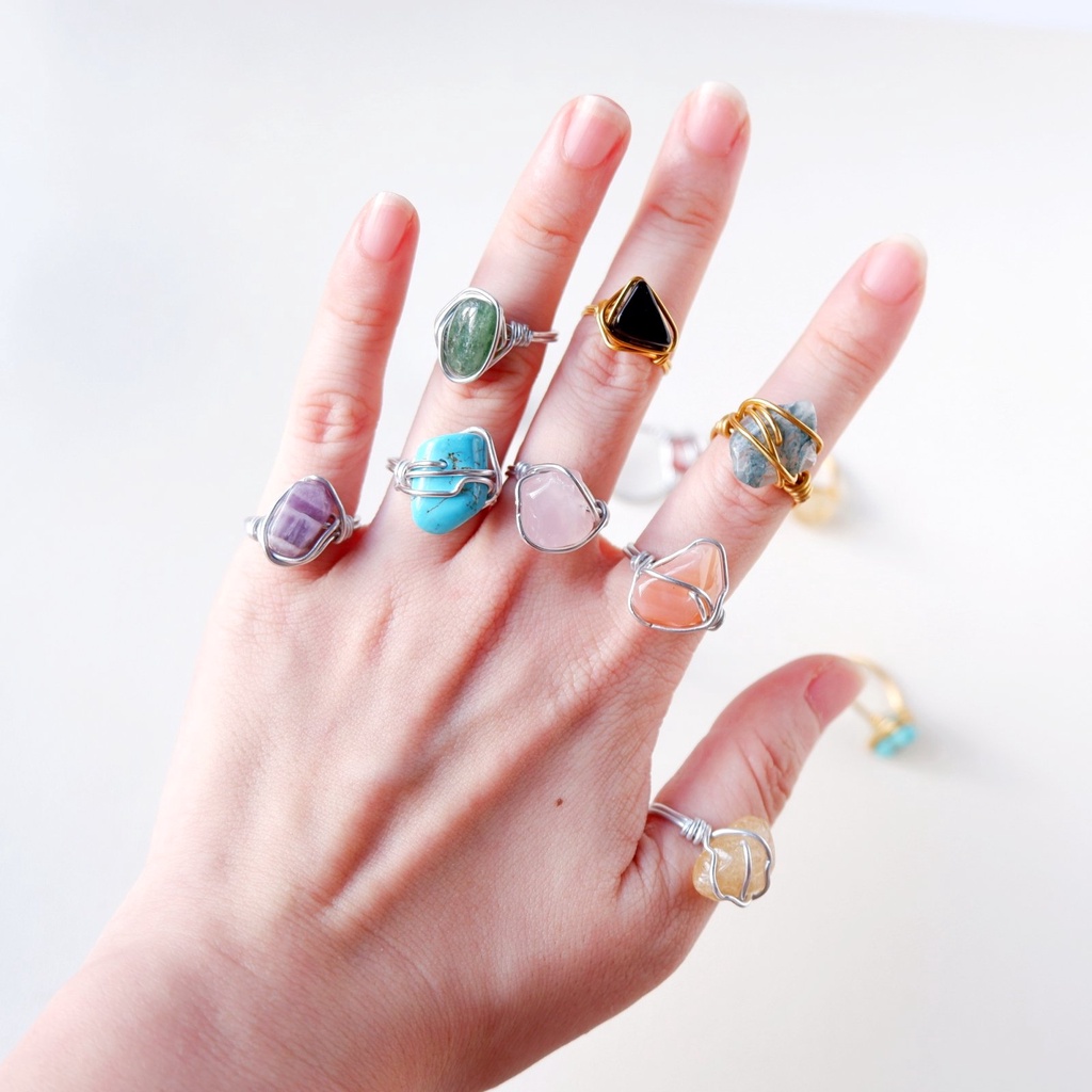 Real on sale crystal rings