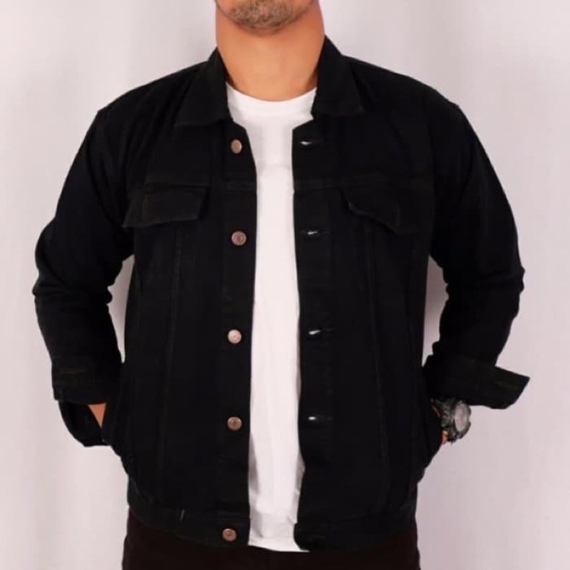 Jaket denim black hotsell