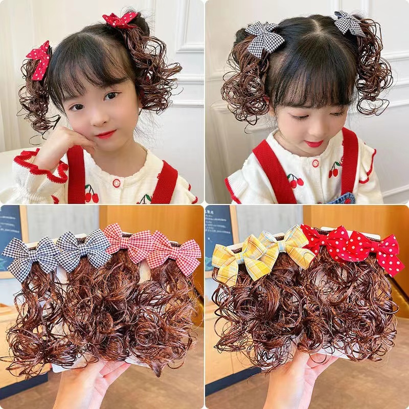 2Pcs set Kids Girls Wig Hair Clips Pins Hairpin Hair Accessories