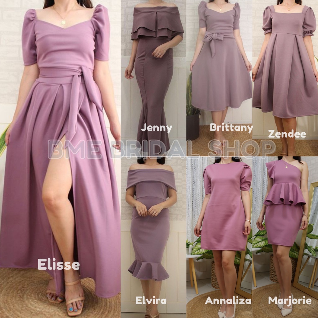 Formal dusty best sale rose dress