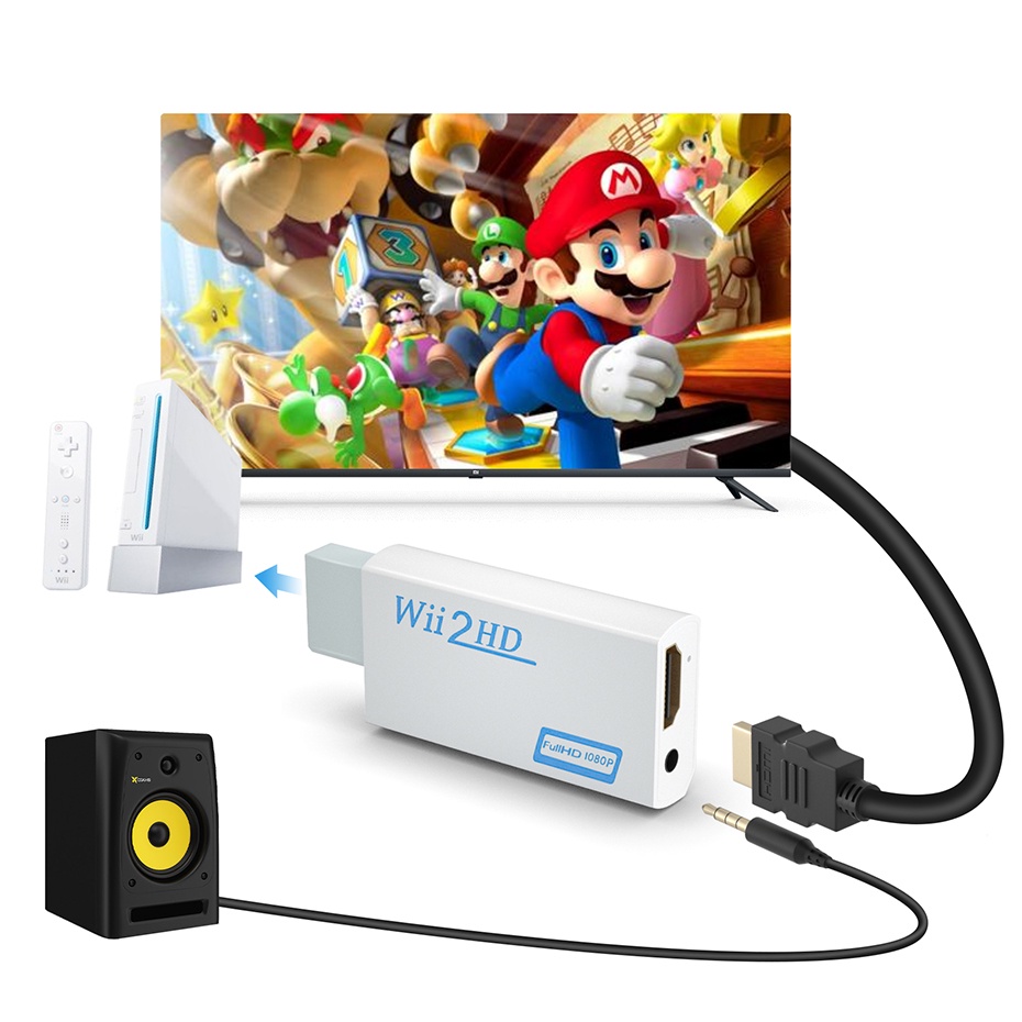 Wii to HDMI 720P / 1080P HD Output Upscaling Converter - Supports All Wii  Display Modes, HDMI Upscale to 720p or 1080p Output 