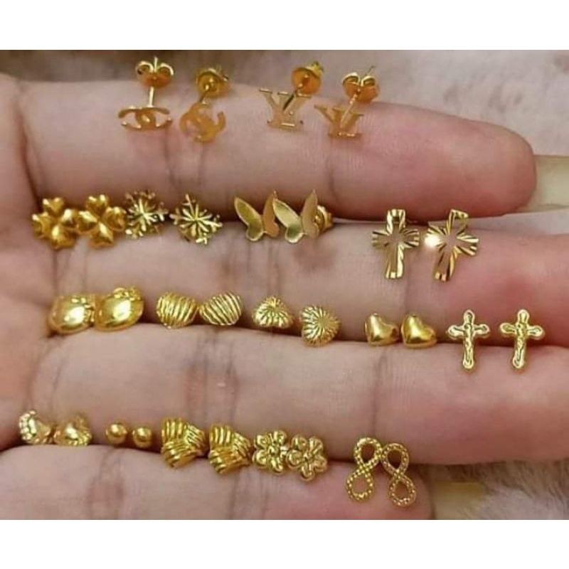 18K Saudi Gold Earrings | Shopee Philippines