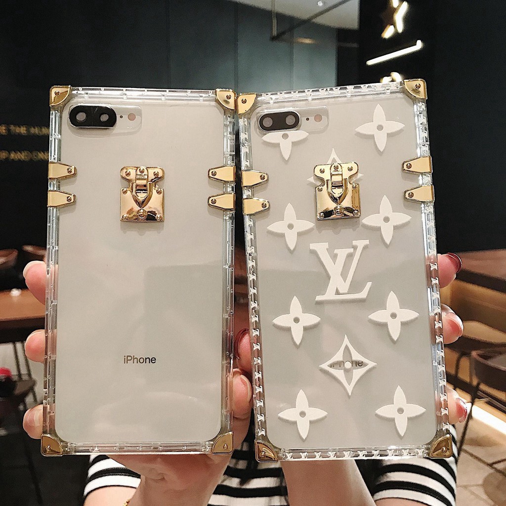 Pink LV Logo iPhone 13 Mini Clear Case