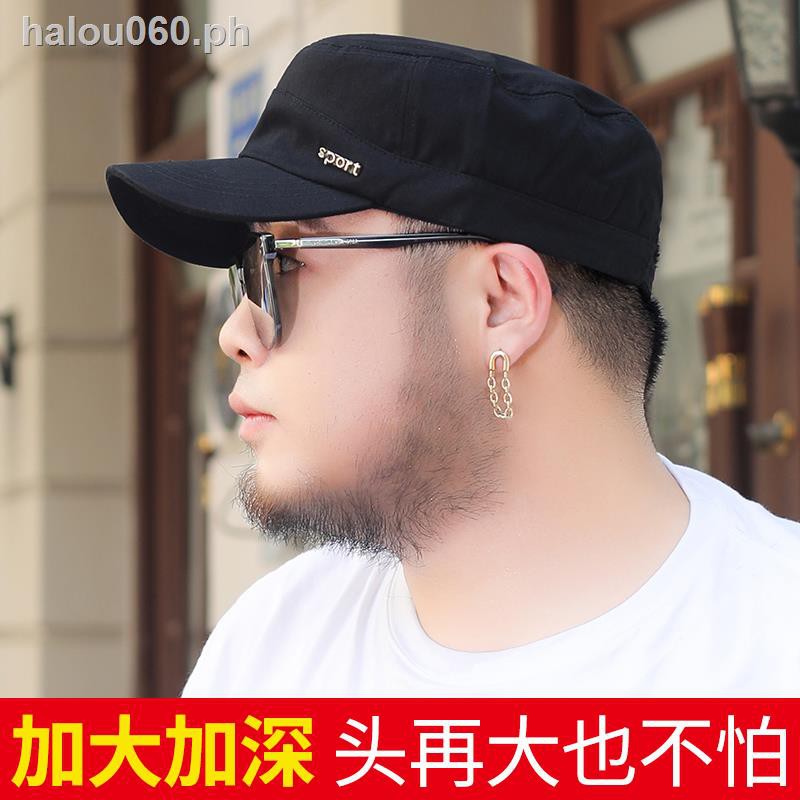 ready stock Big head round flat cap men s trendy baseball cap large size peaked enlarged face 60cm fat face hat Shopee Philippines