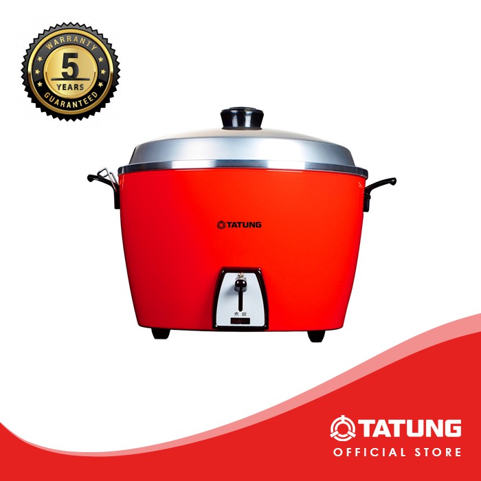 Tatung Electric Rice Cooker and Steamer (11-Cup Stainless Steel), Red