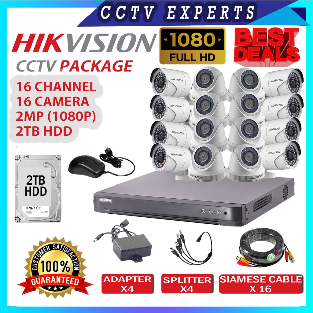 Hikvision dvr store 16 channel 2mp