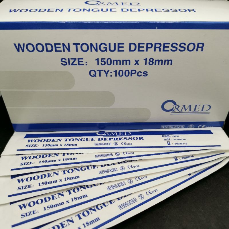 Wood Tongue Depressors 150mm x 18mm (Pack of 100 Pieces)