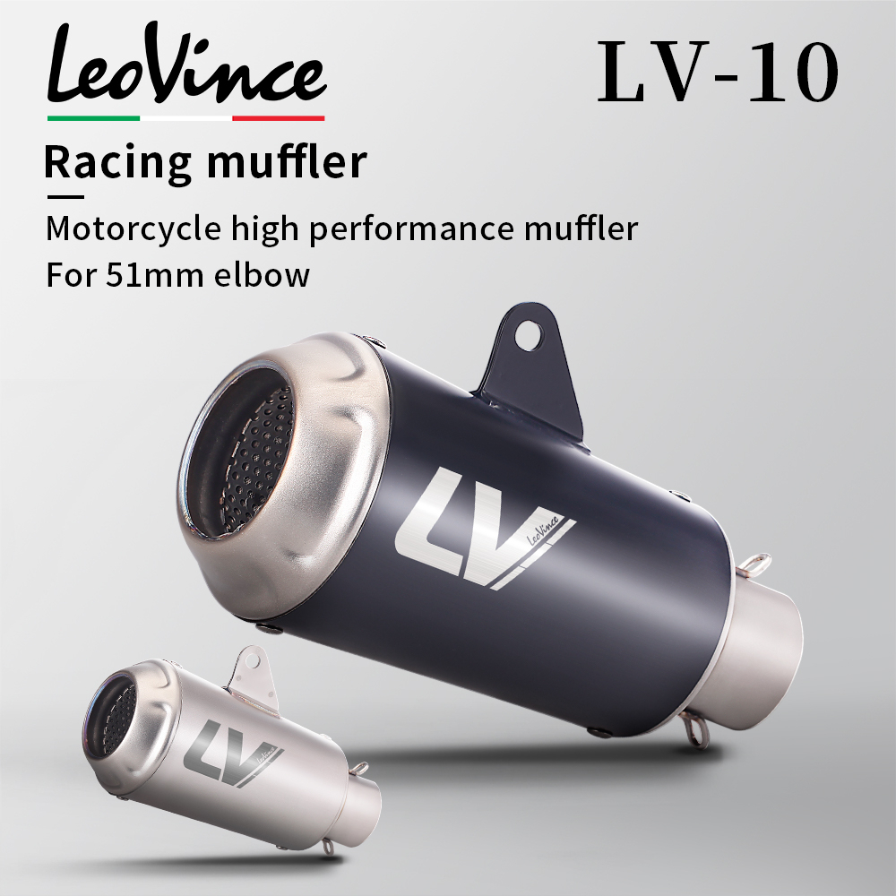 Motorcycle Exhaust Escape System Modified Leovince Lv-10 Muffler