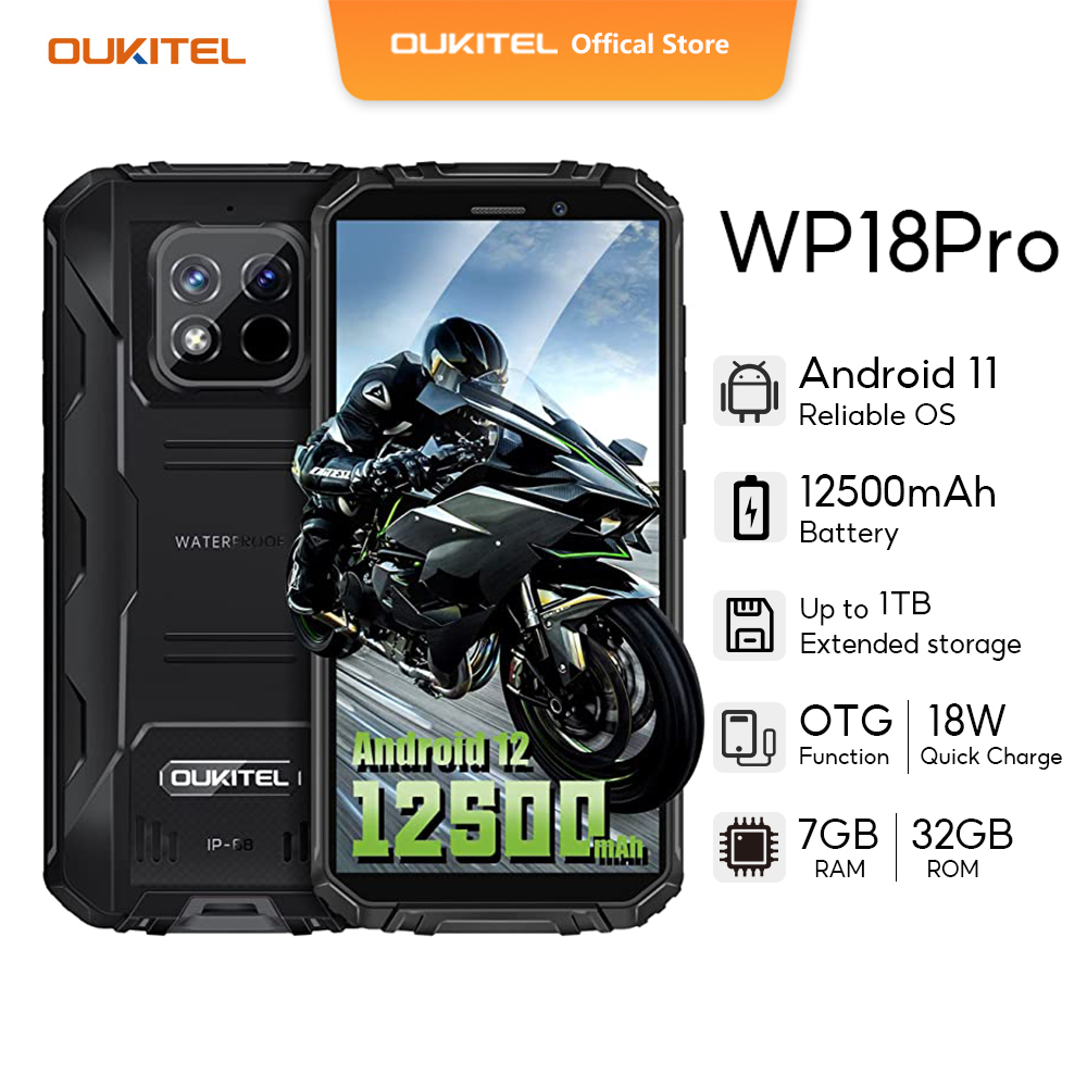 New OUKITEL WP32 Rugged Smartphones Octa Core 4GB+128GB 5.93Inch HD Android  13 Mobile phone 6300mAh Battery 20MP Dual Camera NFC