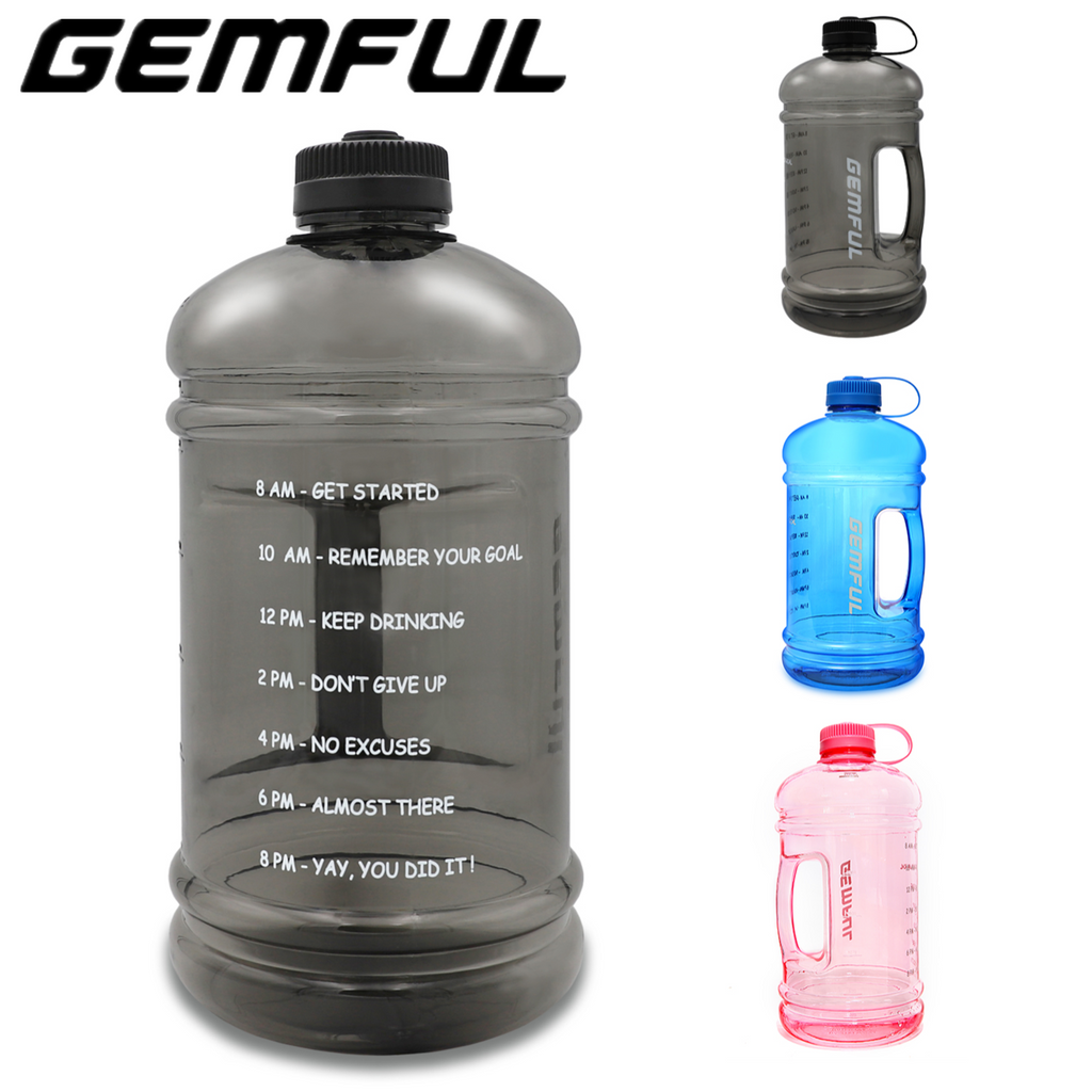 Large Sports Water Bottle 85oz 2.5L Exercise Gym Camp Hydration with  Timemarker
