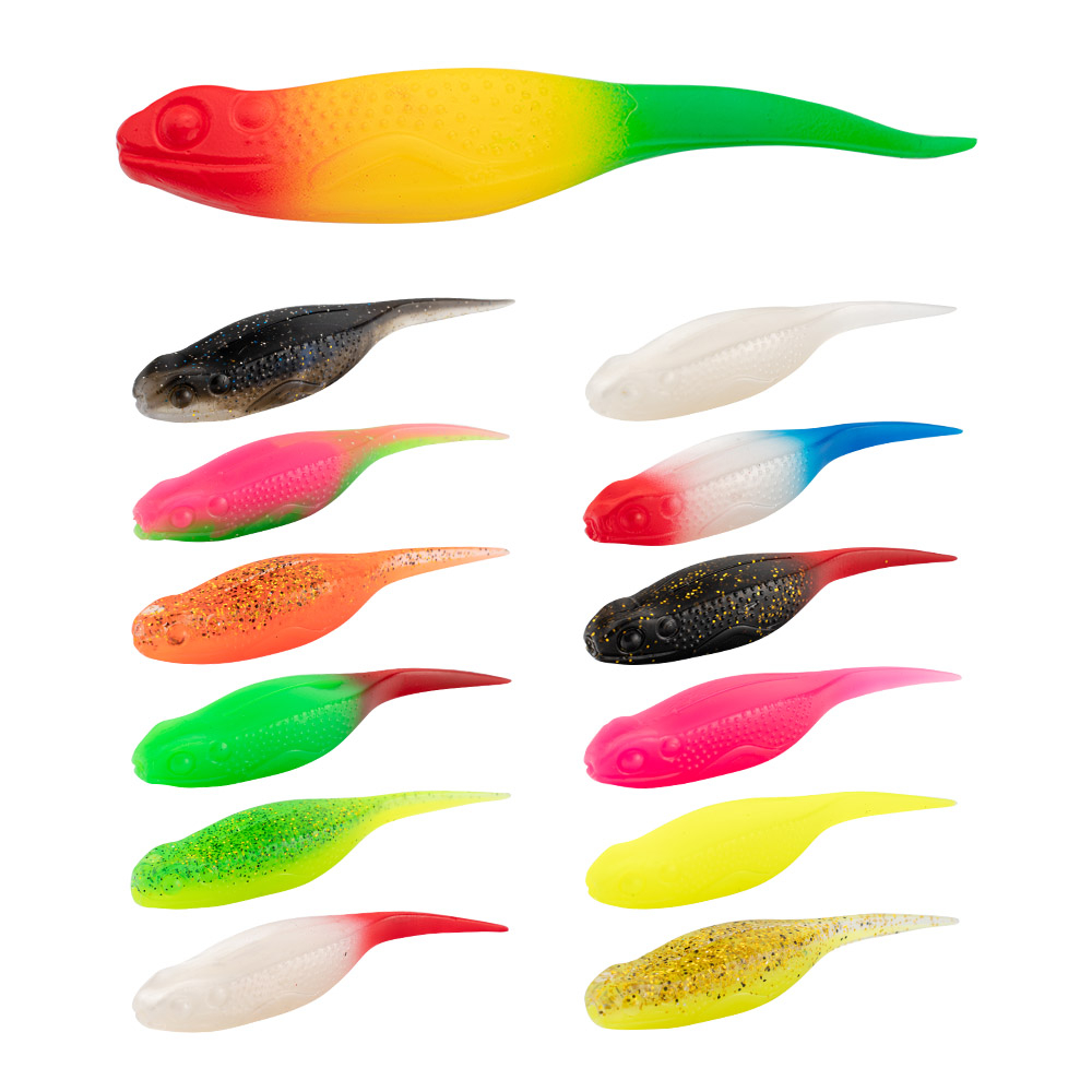 JOHNCOO 50PCS Shad Crappie Baits Artificial Soft Lures 2 inch Fishing Lures  Plastics