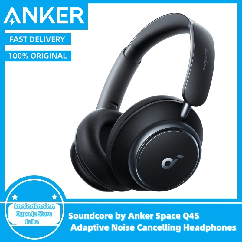 Soundcore by Anker Space Q45 Adaptive Active Noise Cancelling Headphones,  Reduce Noise by Up to 98%, 50H Playtime, App Control, LDAC Hi-Res Wireless