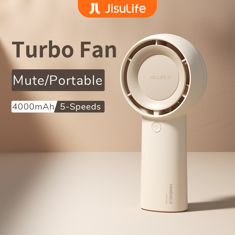 JISULIFE Handheld Mini Fan, Portable USB Rechargeable Small Pocket Fan,  Battery Operated Fan for Women, Travel, Outdoor 