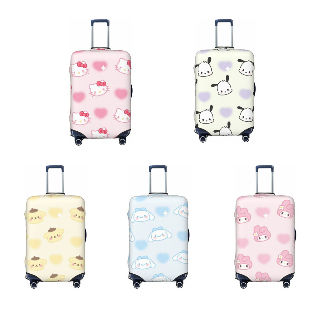 HELLO KITTY Kuromi Cinnamoroll MY MELODY Luggage Cover SANRIO Pochacco Waterproof Dustproof Elastic Thickened Wear Resistant Protective Trave Suitcase