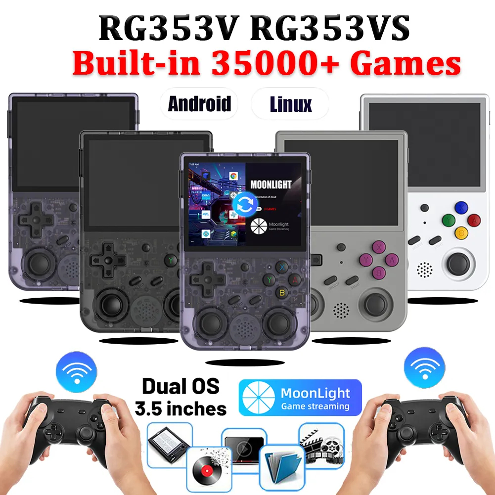 Anbernic New RG353M 3.5-inch Support WIFI online Game Console Android Linux  system Game Player Built