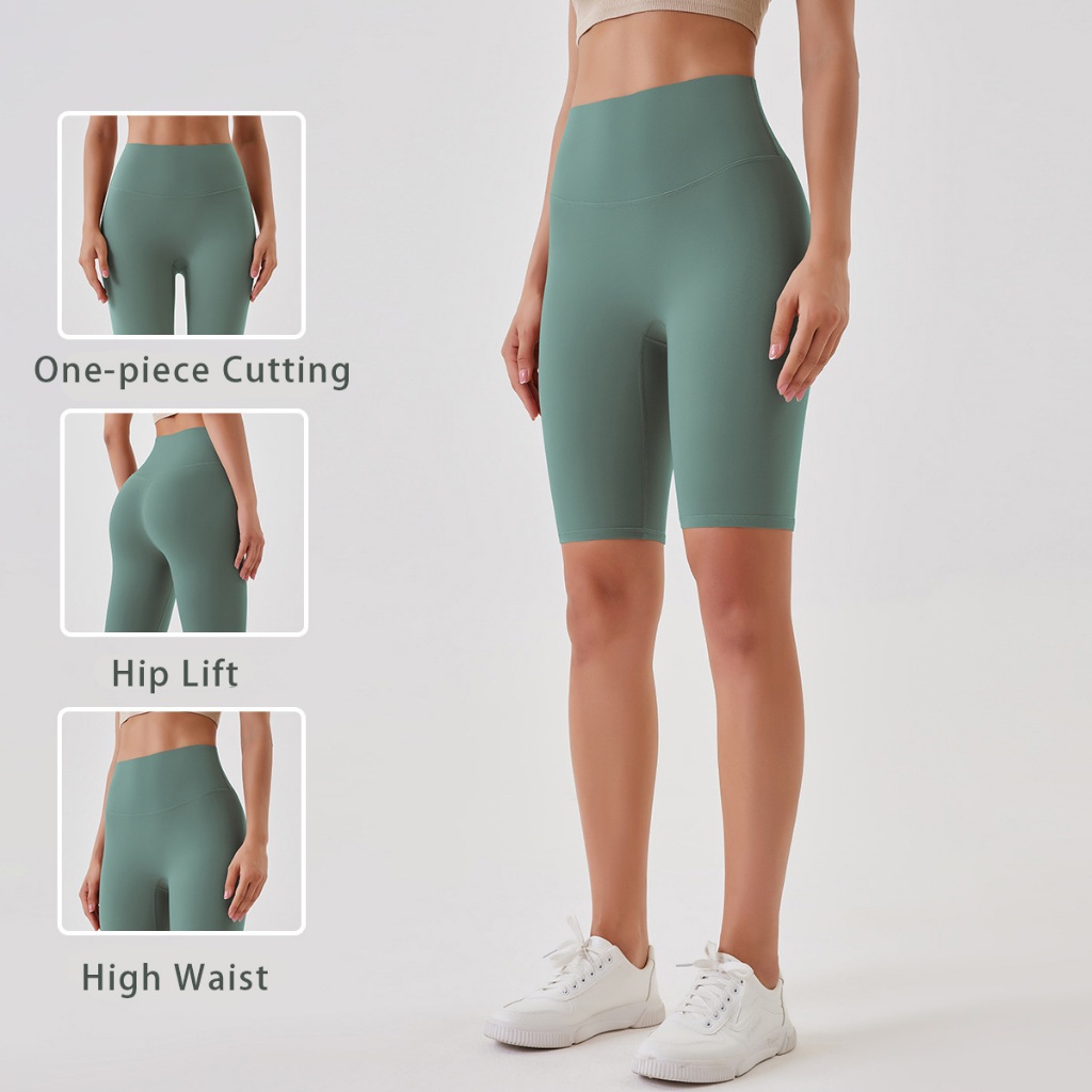 Cheap Nessaj Summer Seamless Yoga Shorts Women High Waist Elastic Gym Sport  Tight Shorts Fitness Running Short Pants