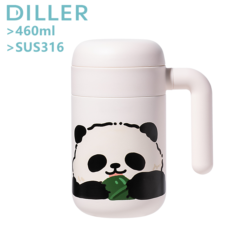 Diller Panda Series Thermo Water Bottle Vacumm Cup Food Jar