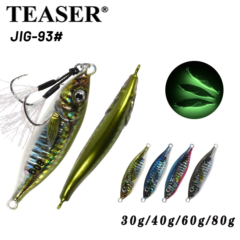 Slow Bee Slow Pitch Jig 30g 40g 60g 80g Shore Casting Jigging Spoon Lure