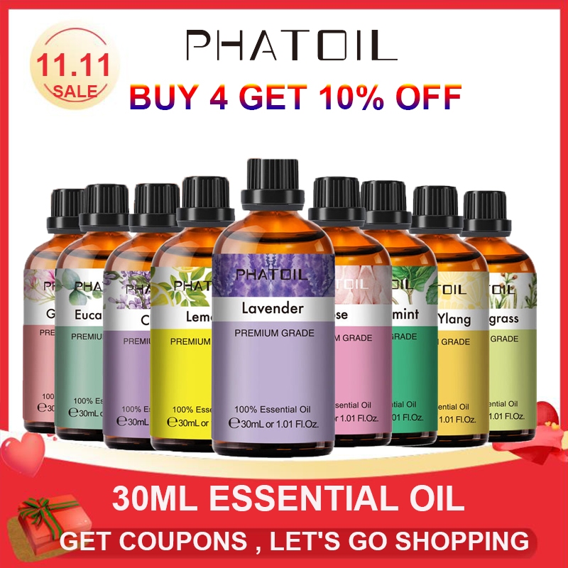 PHATOIL 100% Pure Essential Oil 100ml Aromatherapy Oils for Diffuser,  Humidifier