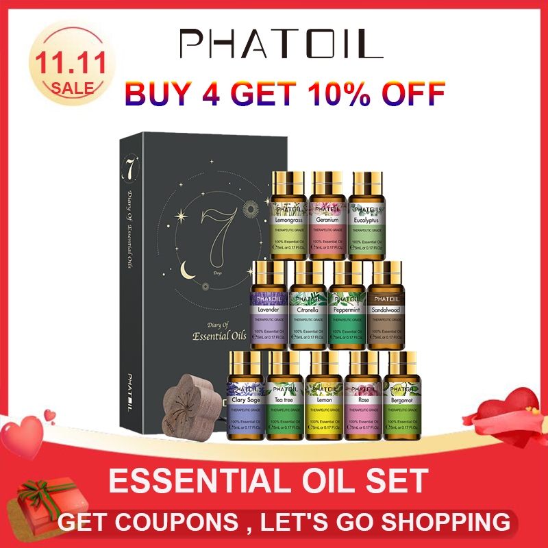  PHATOIL Essential Oils Gift Set 15 x 5ml, Pure