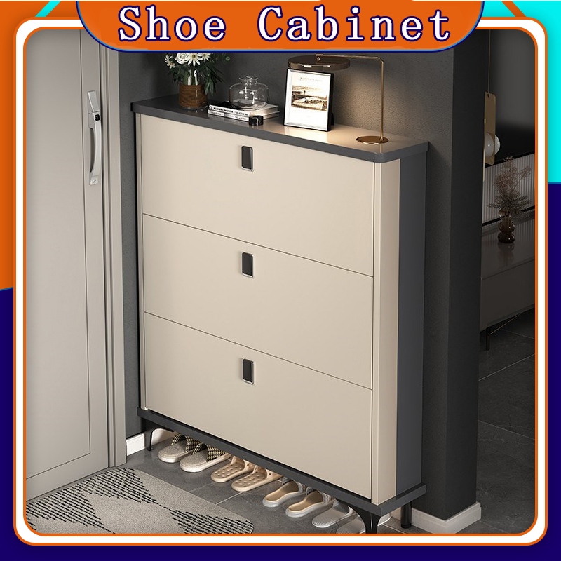 Italian Style Ultra Thin Shoe Cabinet With Large Capacity For Home