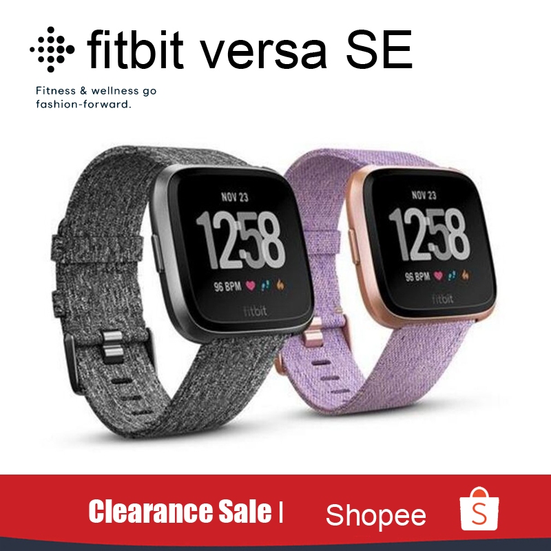 Original Fitbit Versa Special Edition Smartwatch Activity Fitness Tracker Lavender and Charcoal Color Small Large Silicone Woven Bands Shopee Philippines