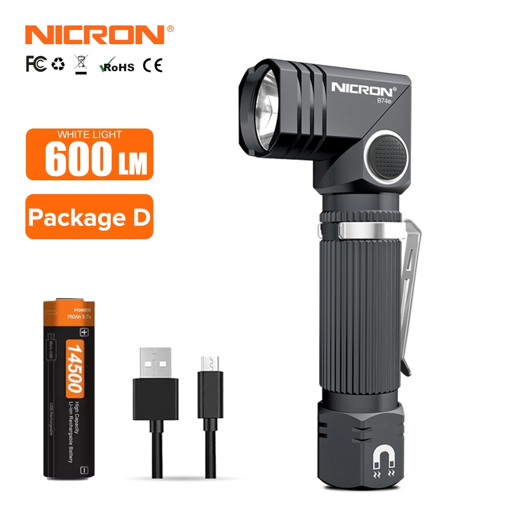 NICRON LED Flashlight Inspection Penlight with Laser Pointer For Guide Use  Waterproof IP65 2x AAA 120LM Mini Torch Lamp Lighting Laser B24 