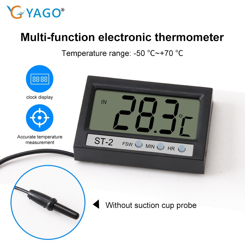 Large Temp Humidity Meter, Multipurpose Thermometer Hygrometer Sensitive  For Warehouse For Reptiles Terrarium 