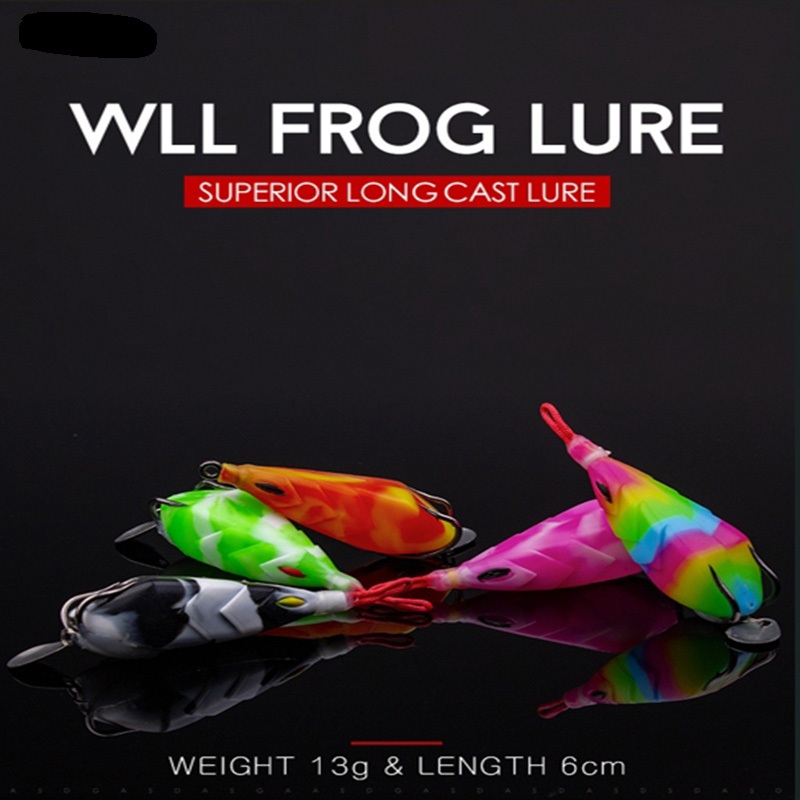 OBSESSION Soft Frog Lure 13g 6cm Topwater Rubber Frog fishing Lures 5pcs a  box Snake Head Bass Carp Pike Fishing Artificial Bait