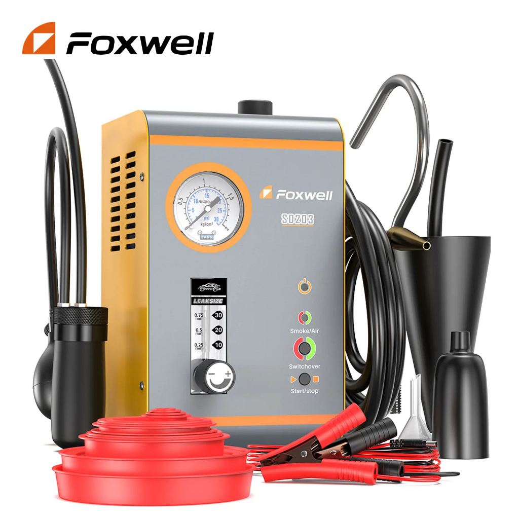 Foxwell SD101 Automotive Smoke Machine Car Smoke Leak Detector EVAP Leakage  Locator Vacuum Test 