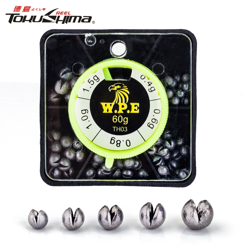 Lead Fishing Sinker Assortment 61pcs Round Split Shot Fishing Weights  Removable Fishing Line Weights Sinkers 0.4g 0.5g 0.6g 0.8g 1.0g 1.5g 1.8g  Fishing Tackle Accessories