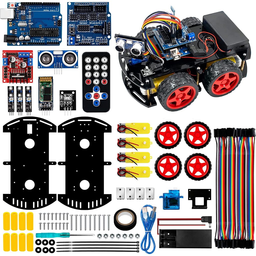 New! LAFVIN Mini Tank Robot Smart Robot Car Kit for Arduino Robot Educ