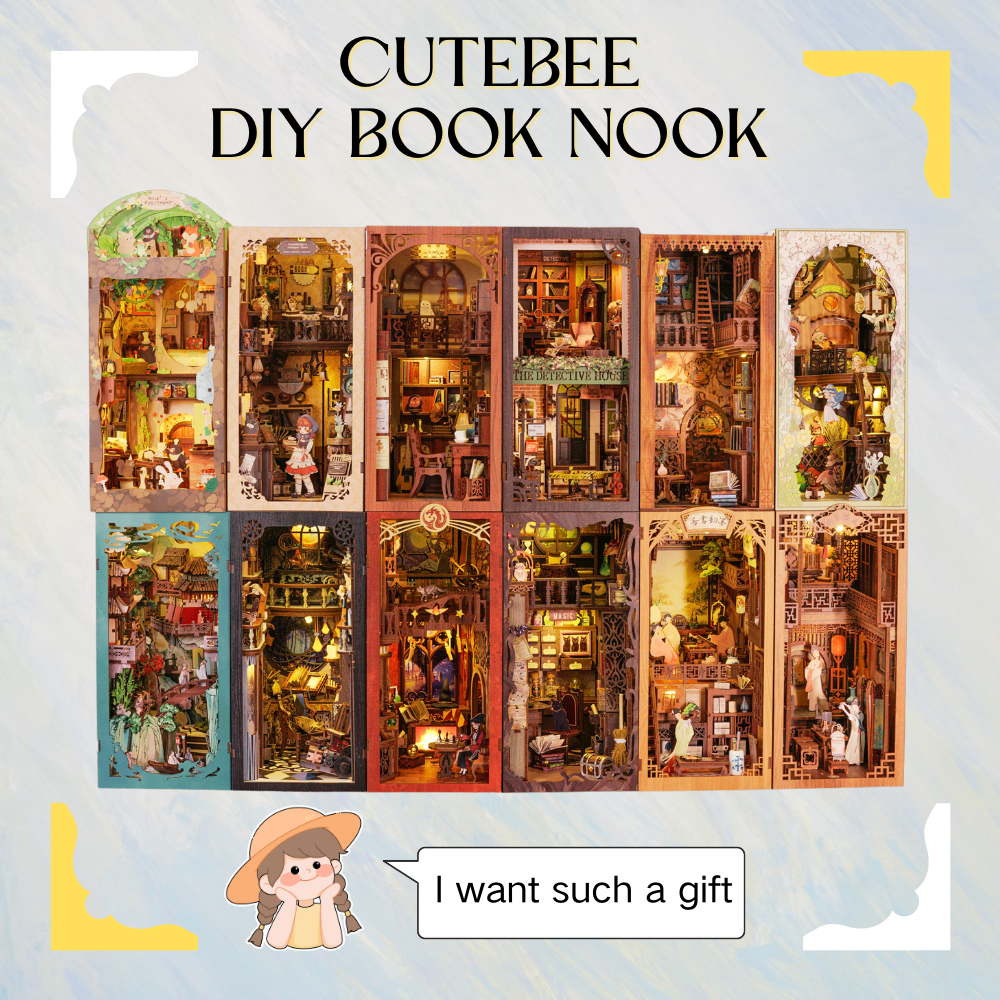 CUTEBEE DIY Book Nook Kit (Pray in The Church)