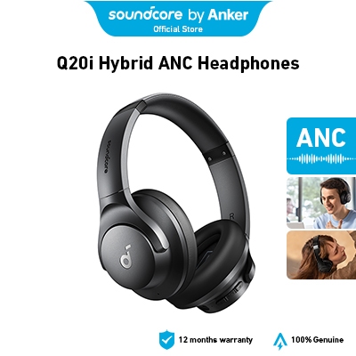 Soundcore by Anker Q20i Headphones Hybrid Active Noise Cancelling Headsets  TWS with Multiple Modes, Hi-Res Sound, Custom EQ via App, 40H Playtime,  Comfortable Fit Shopee Philippines