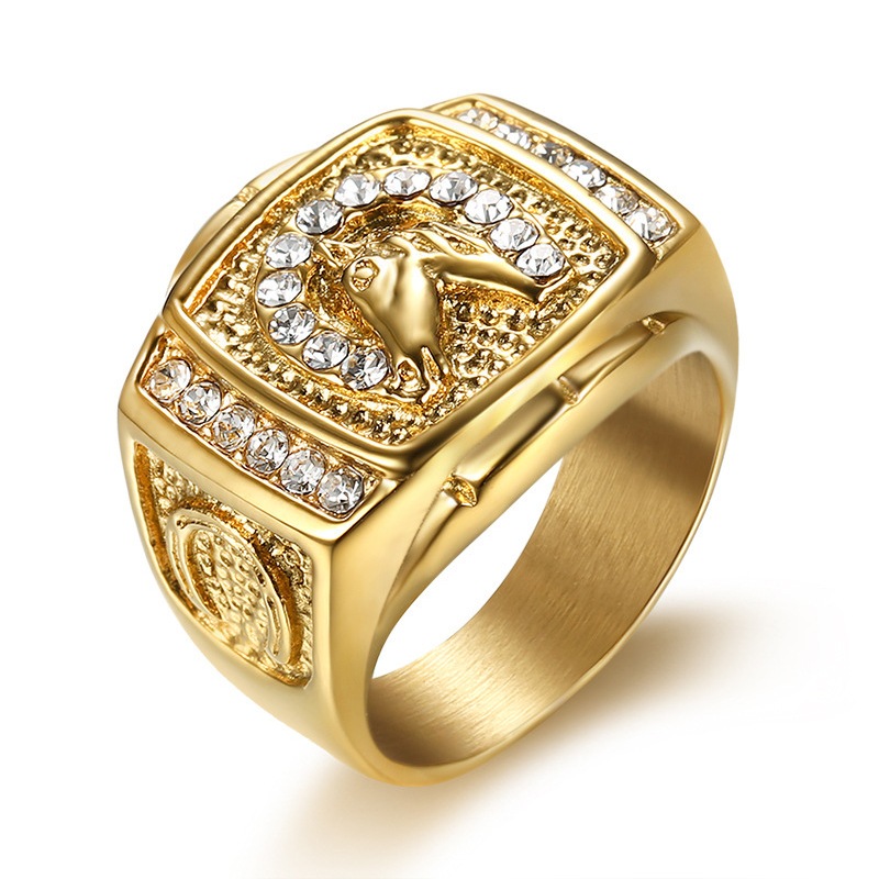 Mens 24k gold pinky ring hot sale