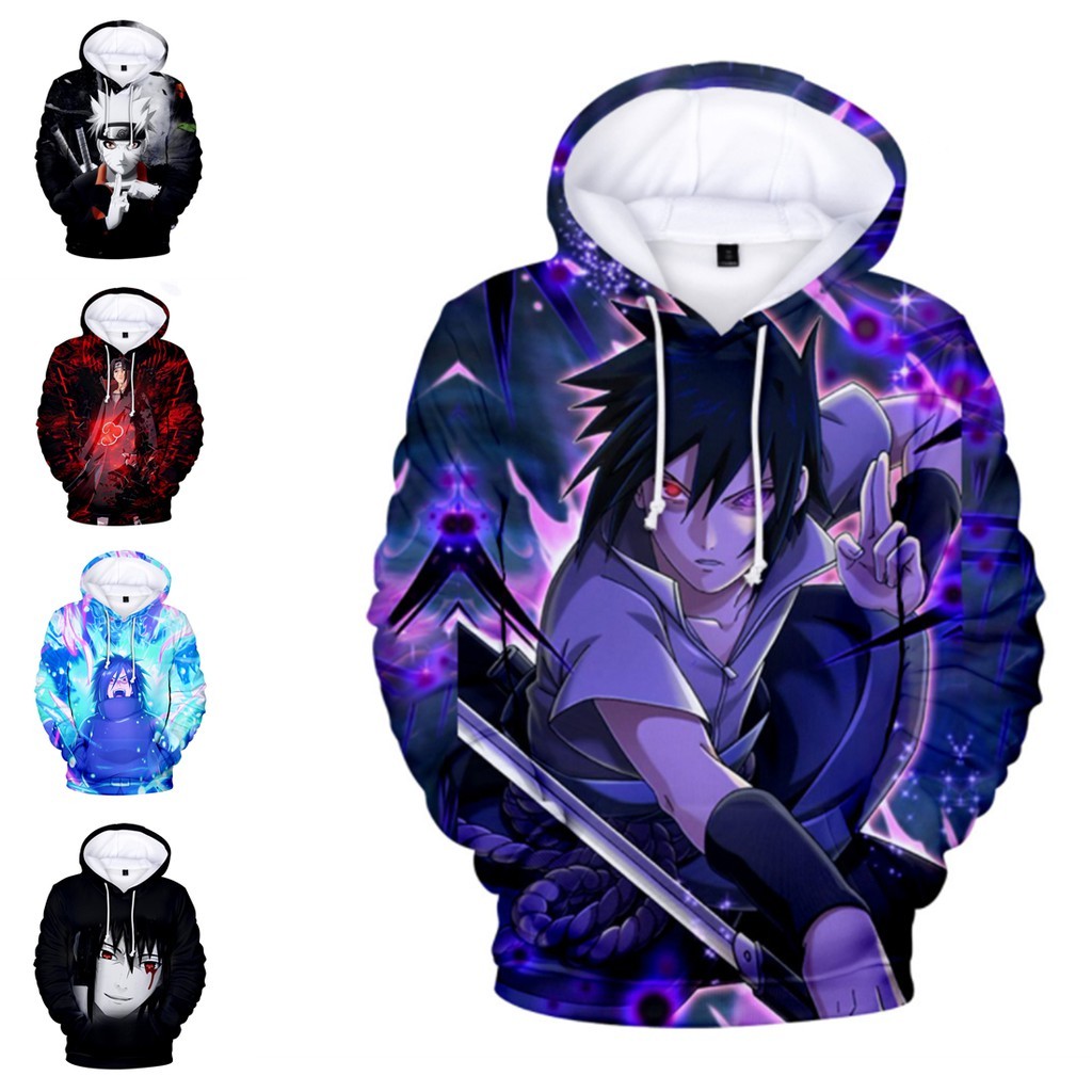 Naruto Sasuke Uzumaki Cosplay Uchiha Itachi 3D Printing Hoodies Men Casual Anime Sweatshirts Shopee Philippines