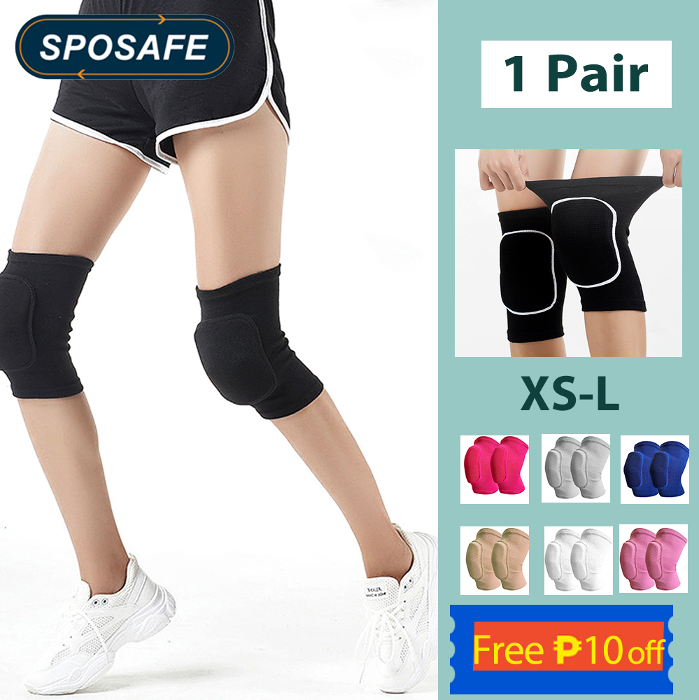 Knee Pads for Kids Youth Adult, Basketball Baseball Knee Brace Knee  Support, Collision Avoidance Kneepad Compression Knee Sleeve for Volleyball  Football Cycling Running-1Pair (White, M) 