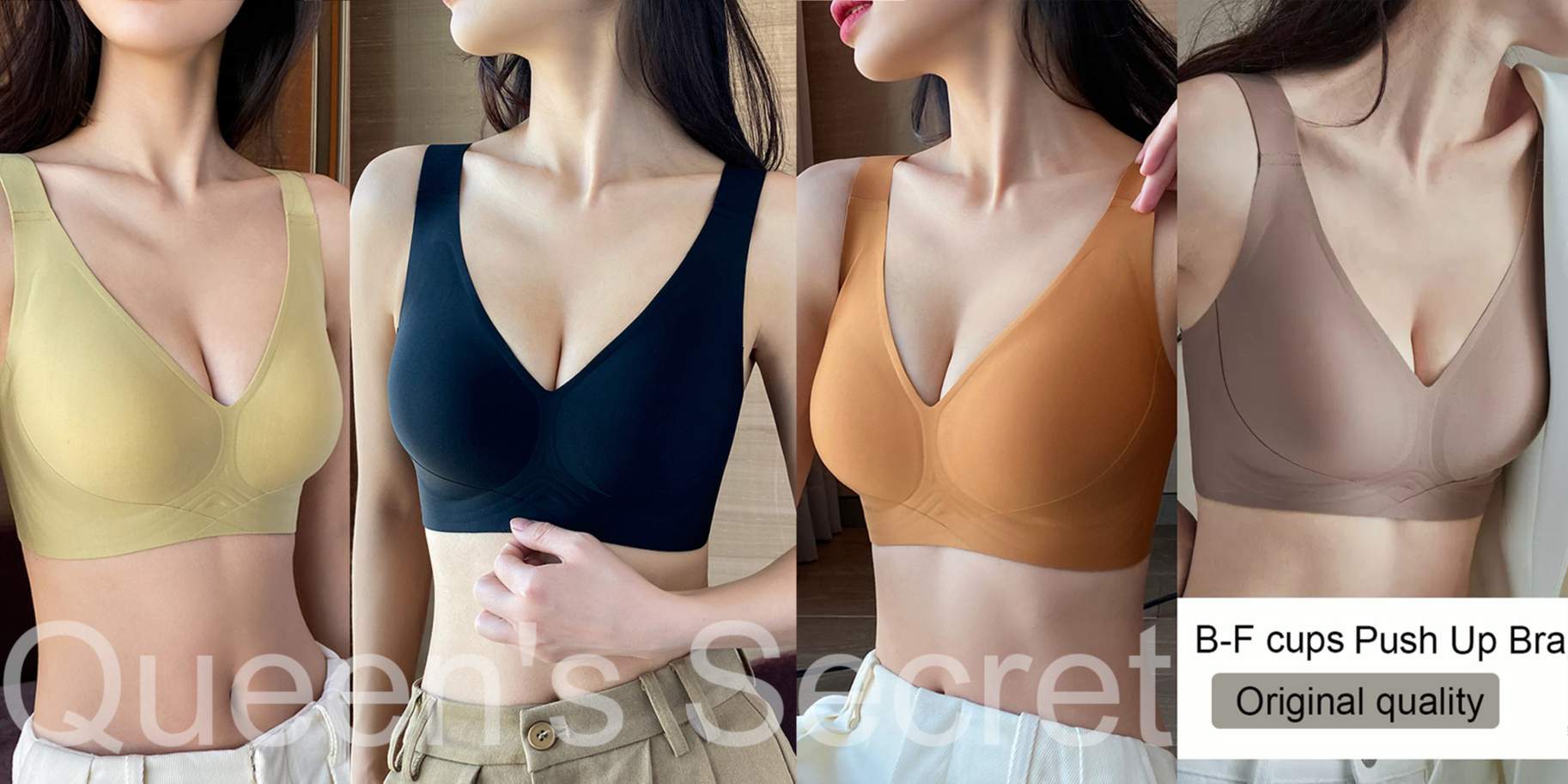 Front Fastening Bras for Women UK Plus Size Comfort Bra Cotton Bras Ladies  Traceless No Steel Ring Vest Breathable Gathering Front Opening Buckle Bra  Woman Underwear Front Button Type No : 