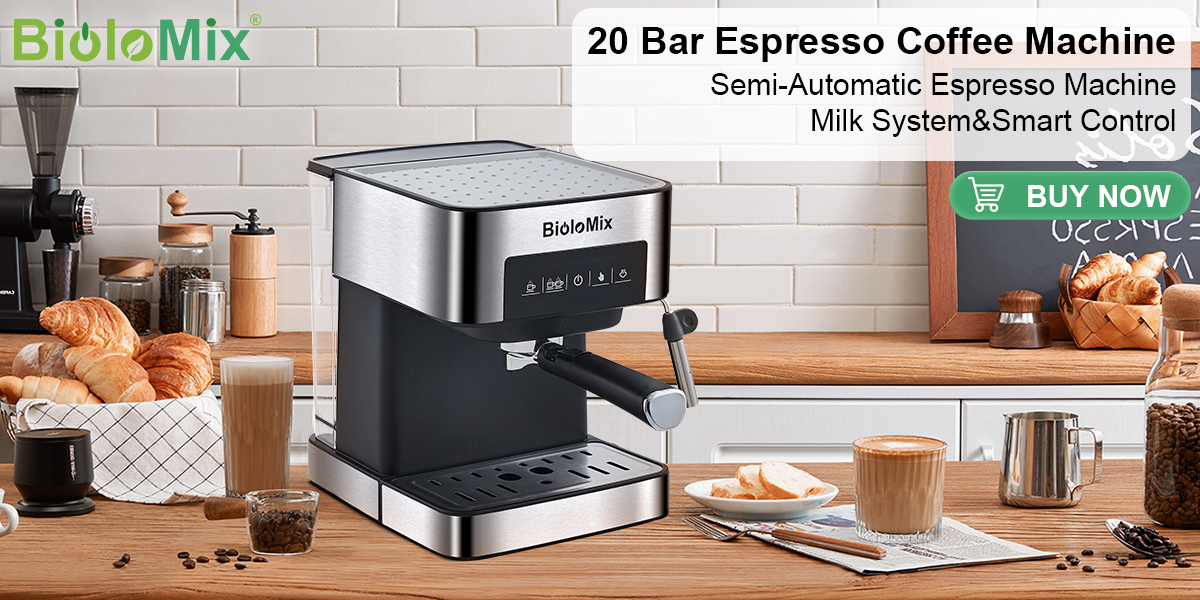 BioloMix 20 Bar Italian Type Espresso Coffee Maker Machine with