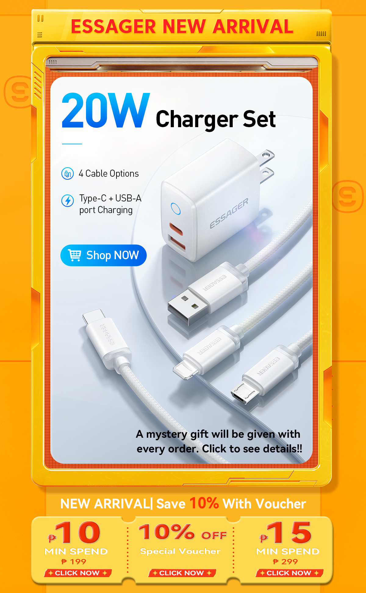 Essager Official Flagship Shop, Online Shop | Shopee Philippines