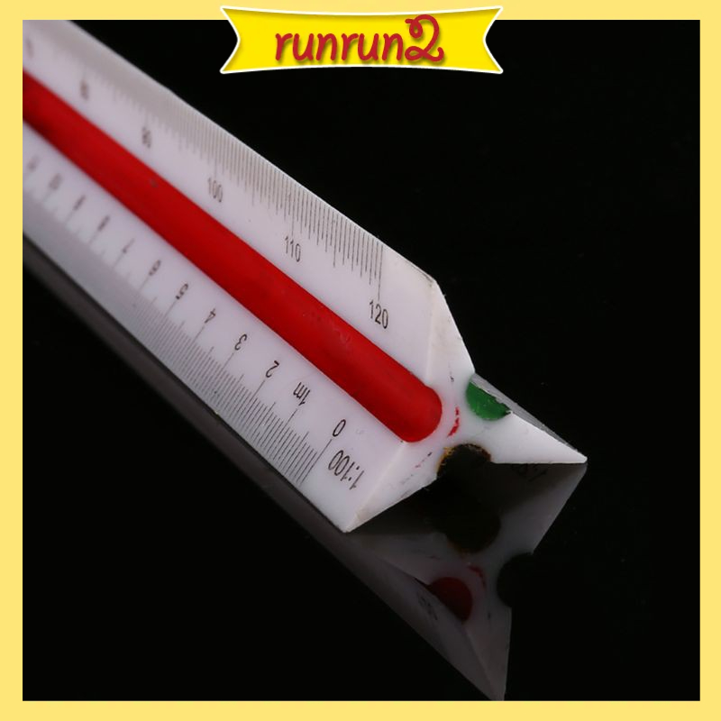 30cm Triangular Triangle Metric Scale Measure Ruler For Engineer Architect