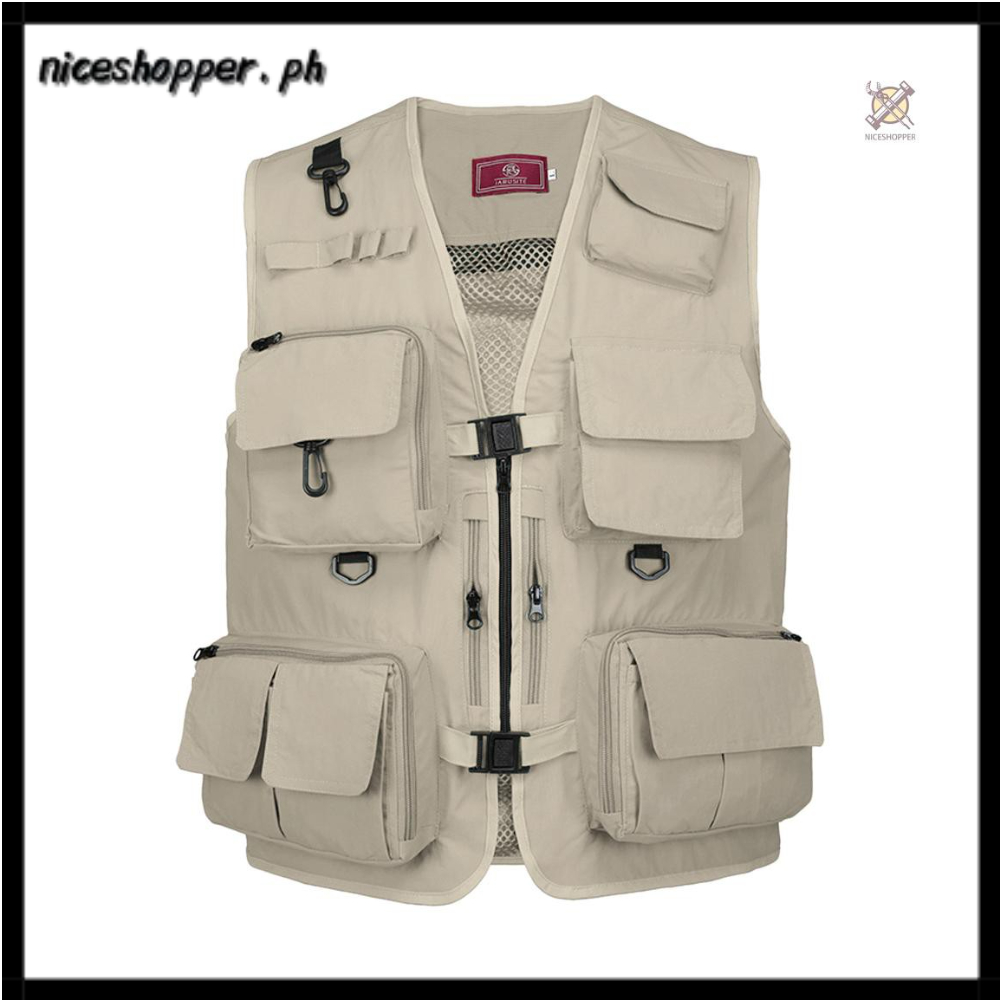 Nice]Fishing Photography Vest Summer Multi Pockets Mesh Jackets