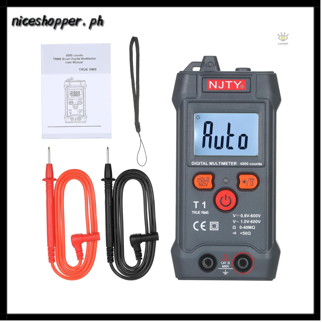 Mestek Digital Multimeter Auto Range Capacimeter Diode Tester 6000