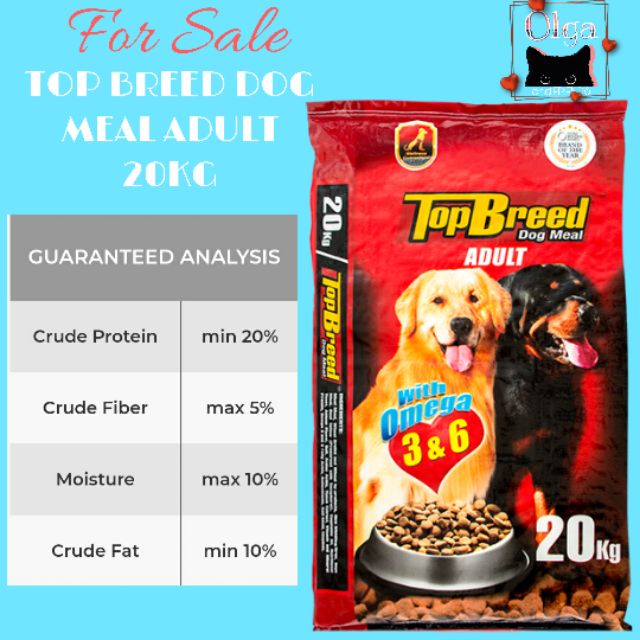 Top breed on sale dog food protein