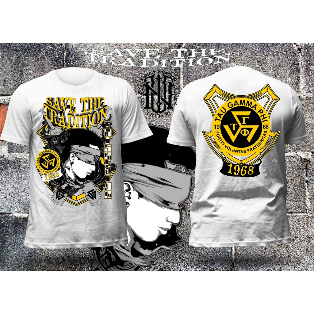 TAU GAMMA PHI FS SAVE THE TRADITION DESIGN FREE LOGO STICKER