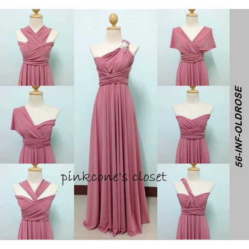 Old rose dress outlet plus size