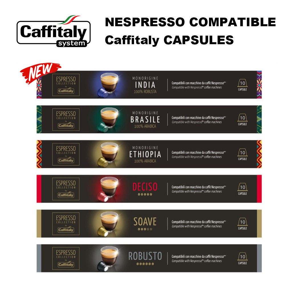 Caffitaly Nespresso Compatible Coffee Capsules Intensity 10 Robusto (120  Pods)