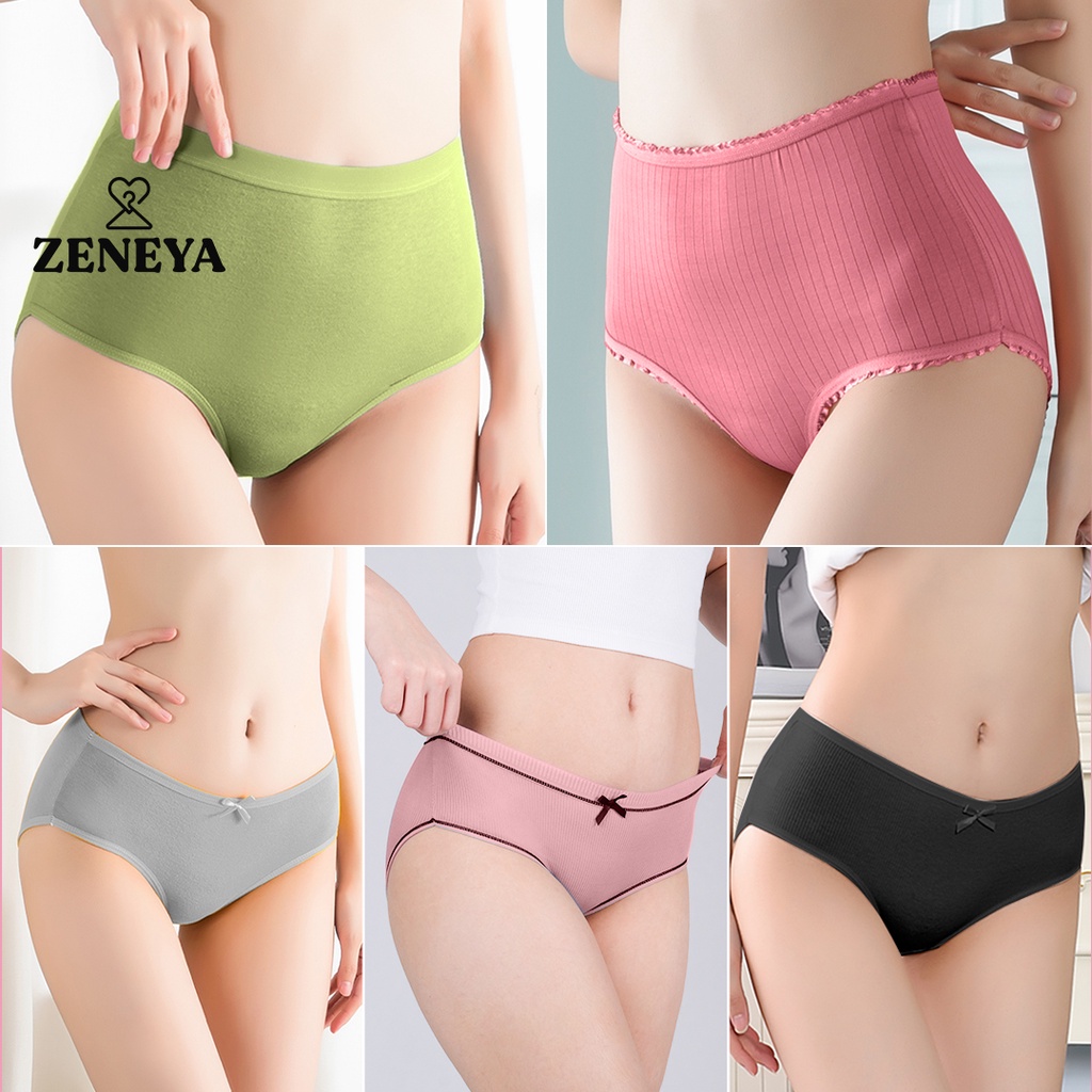 Set of 3pcs) Zeneya Cotton Series Underwear For Women Collection Undies  Panties Panty Set