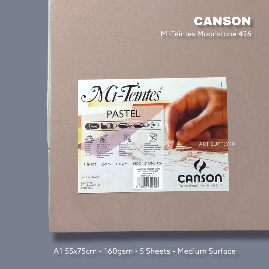 Canson : Mi-Teintes : Pastel Paper : 160gsm : 55x75cm : Black