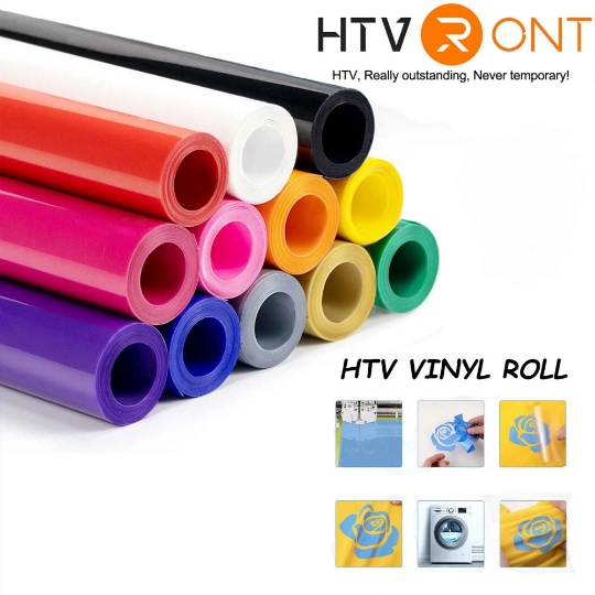 HEAT TRANSFER VINYL Roll Iron on HTV 12x10ft for Cricut Heat Press By  HTVRONT